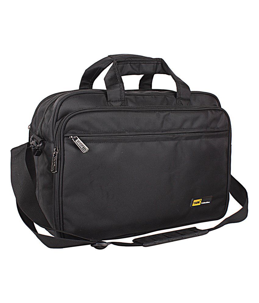 Yark Black Polyester Laptop Office Bag - Buy Yark Black Polyester ...
