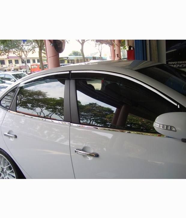 Autokraftz Chrome Garnish Door/rain/sun Visors For Maruti Suzuki Alto