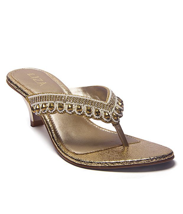 women's gold strappy heels
