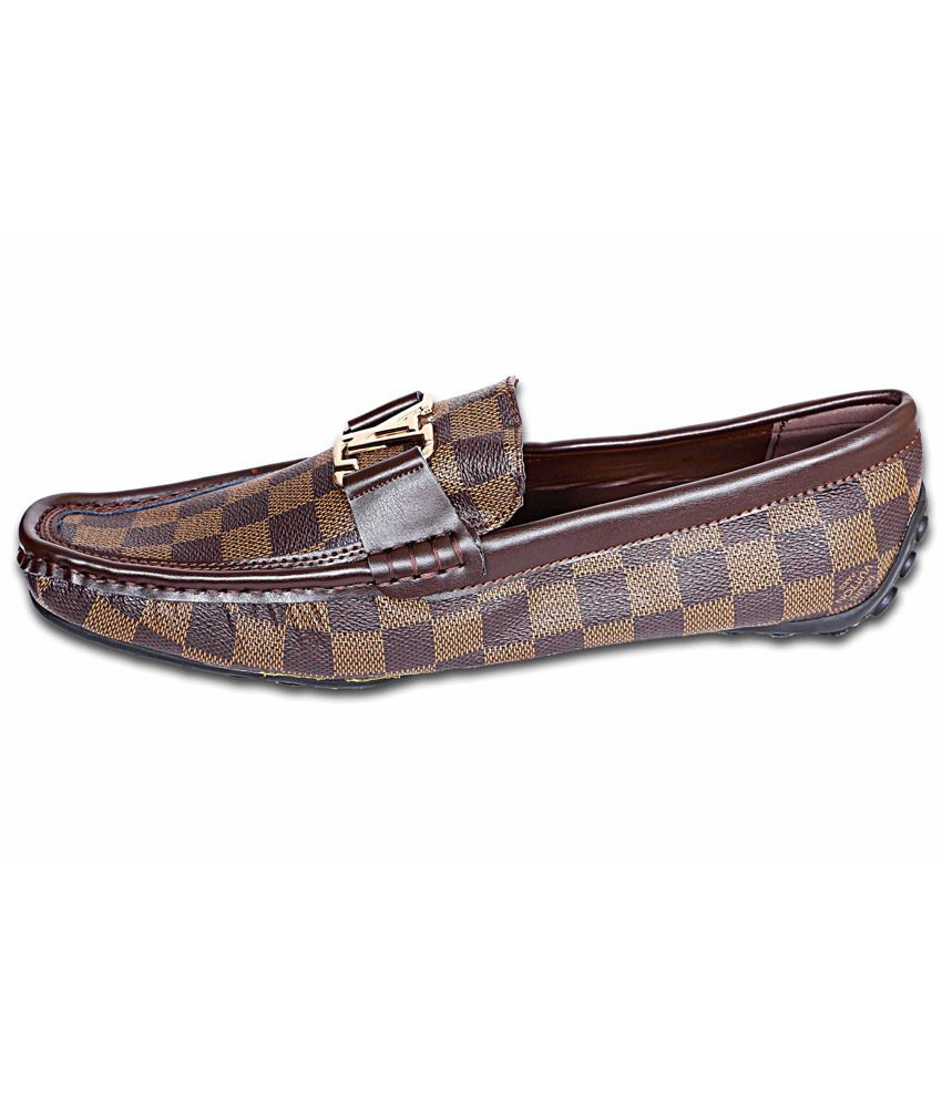 Lv Brown Leather Loafers - Buy Lv Brown Leather Loafers Online at Best Prices in India on Snapdeal