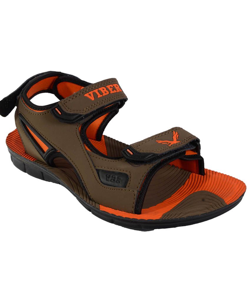 Viber Orange Floater Sandals - Buy 