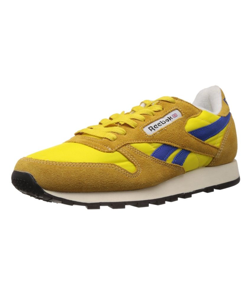 mens yellow reebok classic