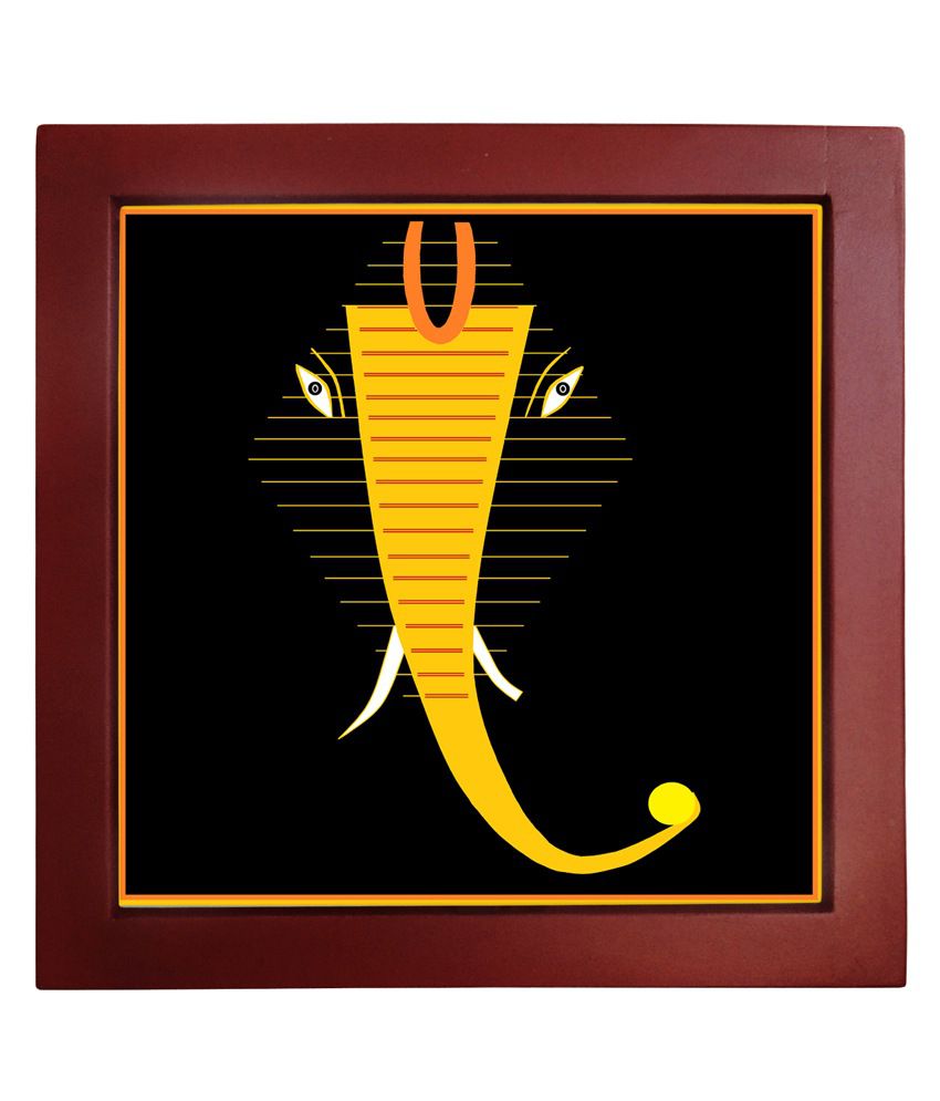 Tiedribbons Lord Ganesh Black Background Frame Tile: Buy Tiedribbons Lord Ganesh  Black Background Frame Tile at Best Price in India on Snapdeal