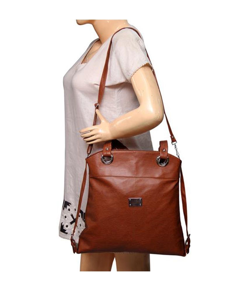 small brown satchel purse