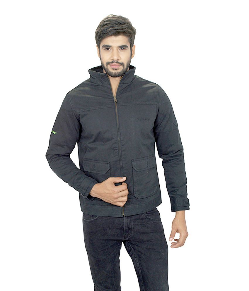 Rigs And Rags Black Cotton Casual Jacket - Buy Rigs And Rags Black ...