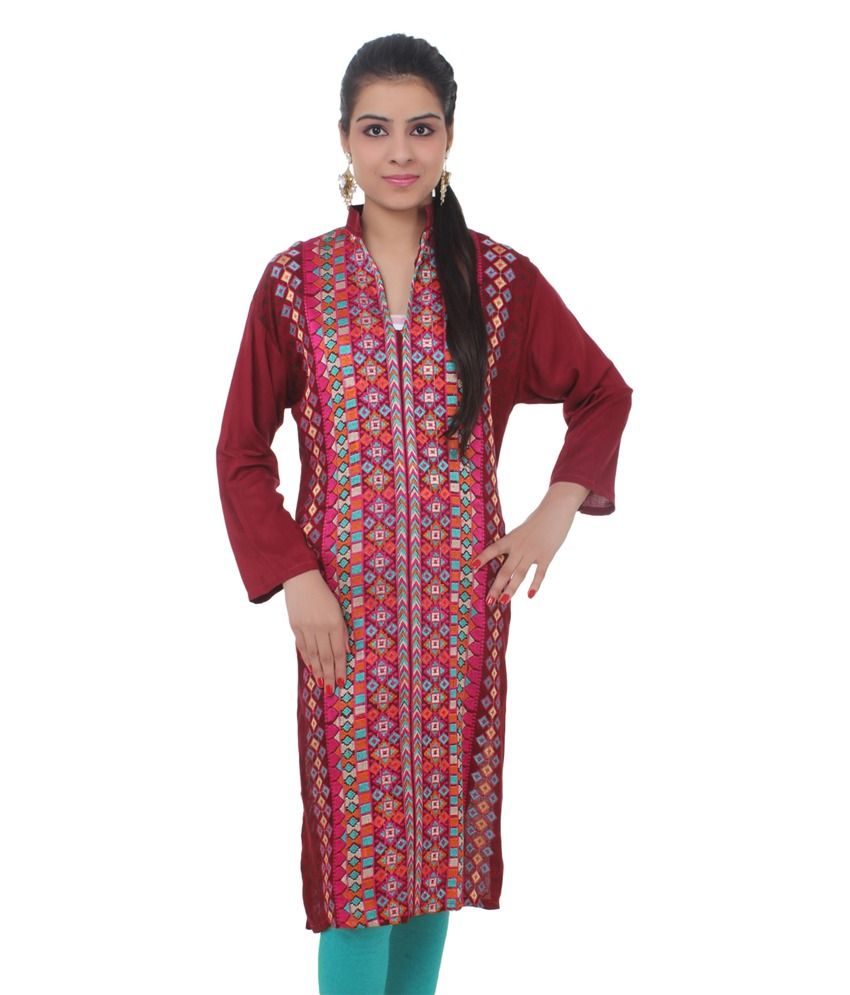 colour combination with maroon kurti