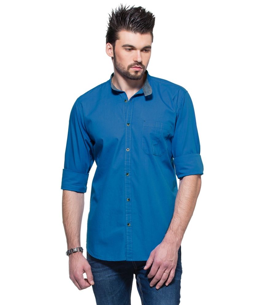 Zovi Blue Casuals Shirt - Buy Zovi Blue Casuals Shirt Online at Best ...