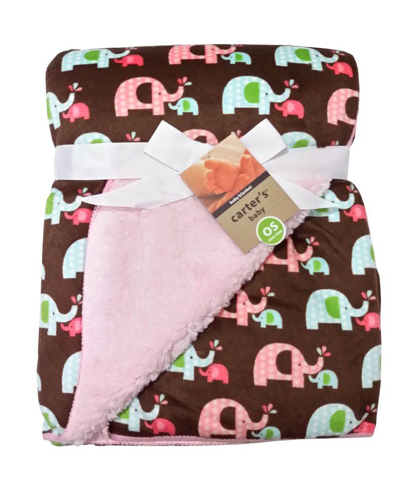 Carters Baby Blanket Elephant Print Brown Buy Carters Baby Blanket Elephant Print Brown at