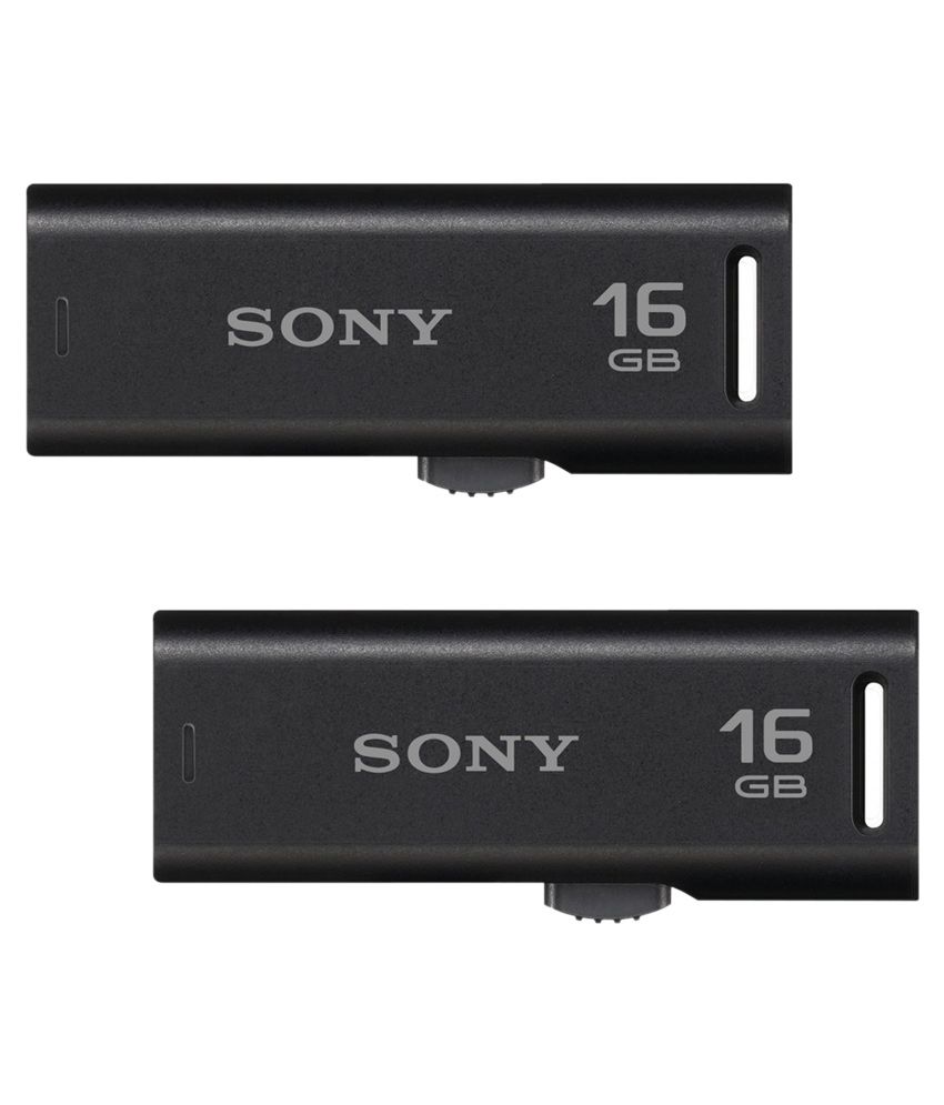     			Sony Usm16gr/bz 16 Gb Pen Drives Black (Combo of 2)