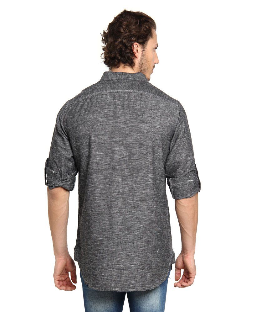 casual shirts for men black