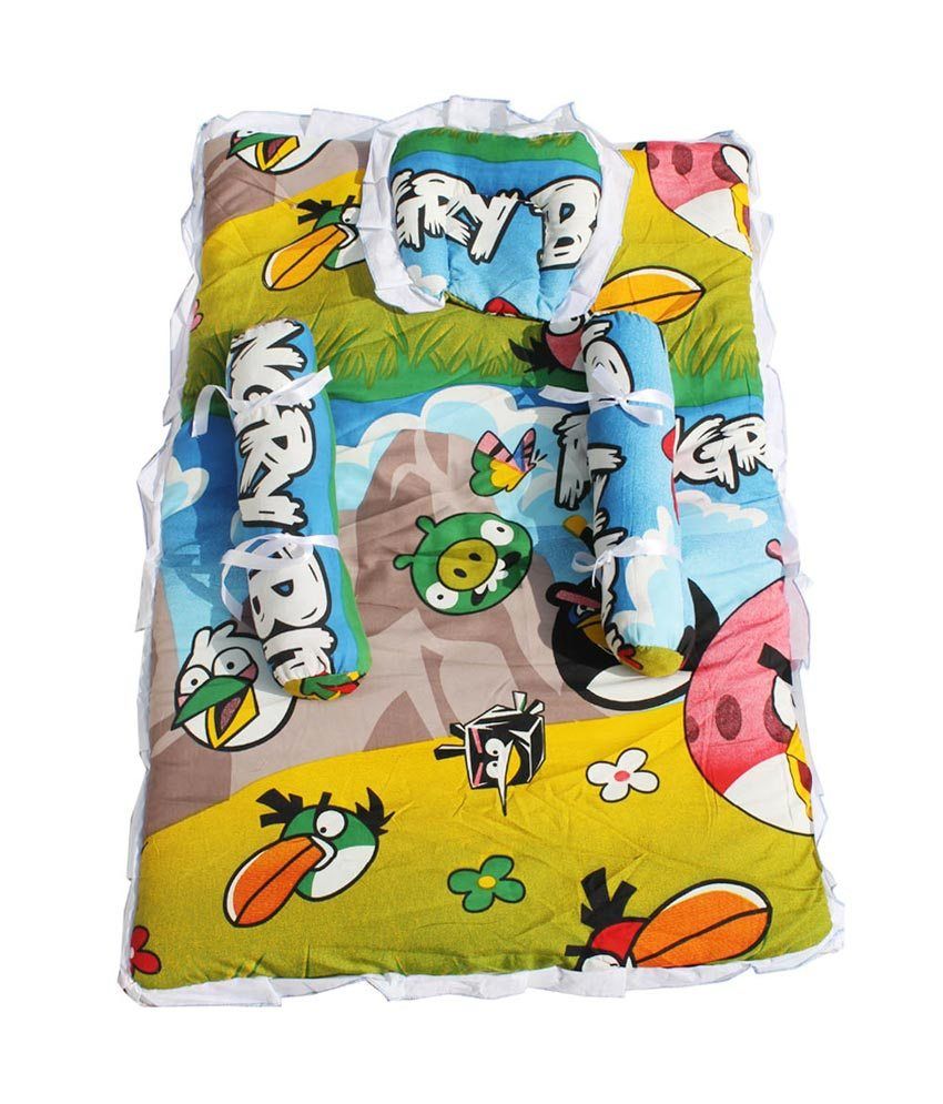 Kiskon Angry Bird Gadi Set Baby Bed With Pillows Baby Sleeping Bed