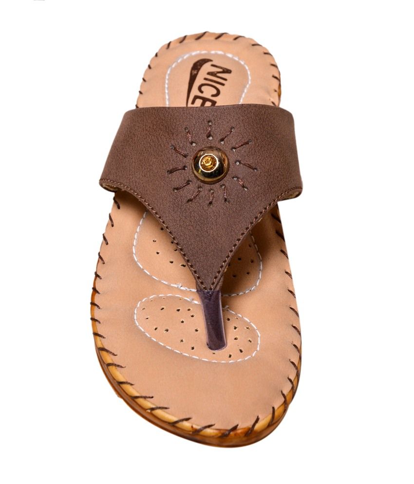 brown slip on flats