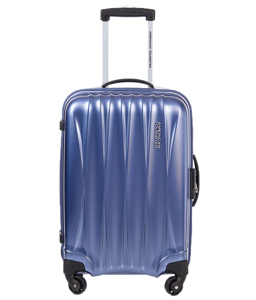 American Tourister Small (Below 60 Cm) 4 Wheel Hard Blue Arona Luggage Trolley - Buy American 