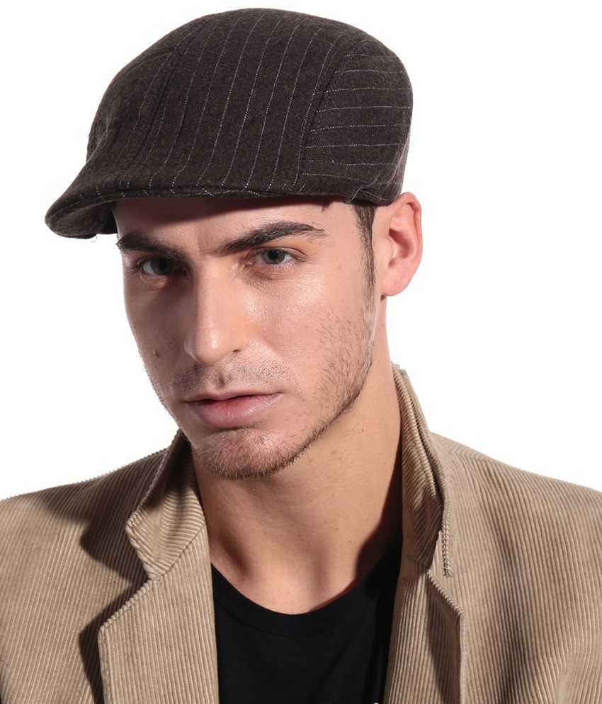     			Bizarro Good Looking Brown Woollen Cap For Men