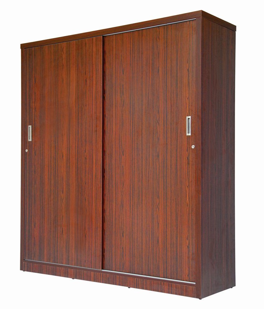 Durian 2 Sliding Door Door Wardrobe Red Buy Online At Best Price