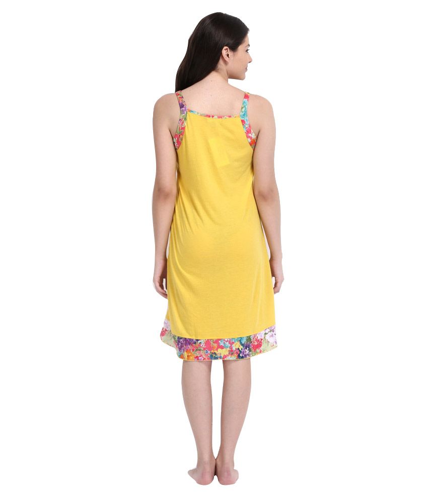 Buy Enamor Yellow Babydoll Dress Online at Best Prices in India Snapdeal