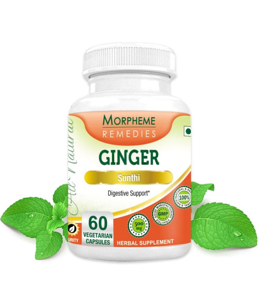 Morpheme Remedies Ginger Capsules For Digestive Support 500Mg Extract