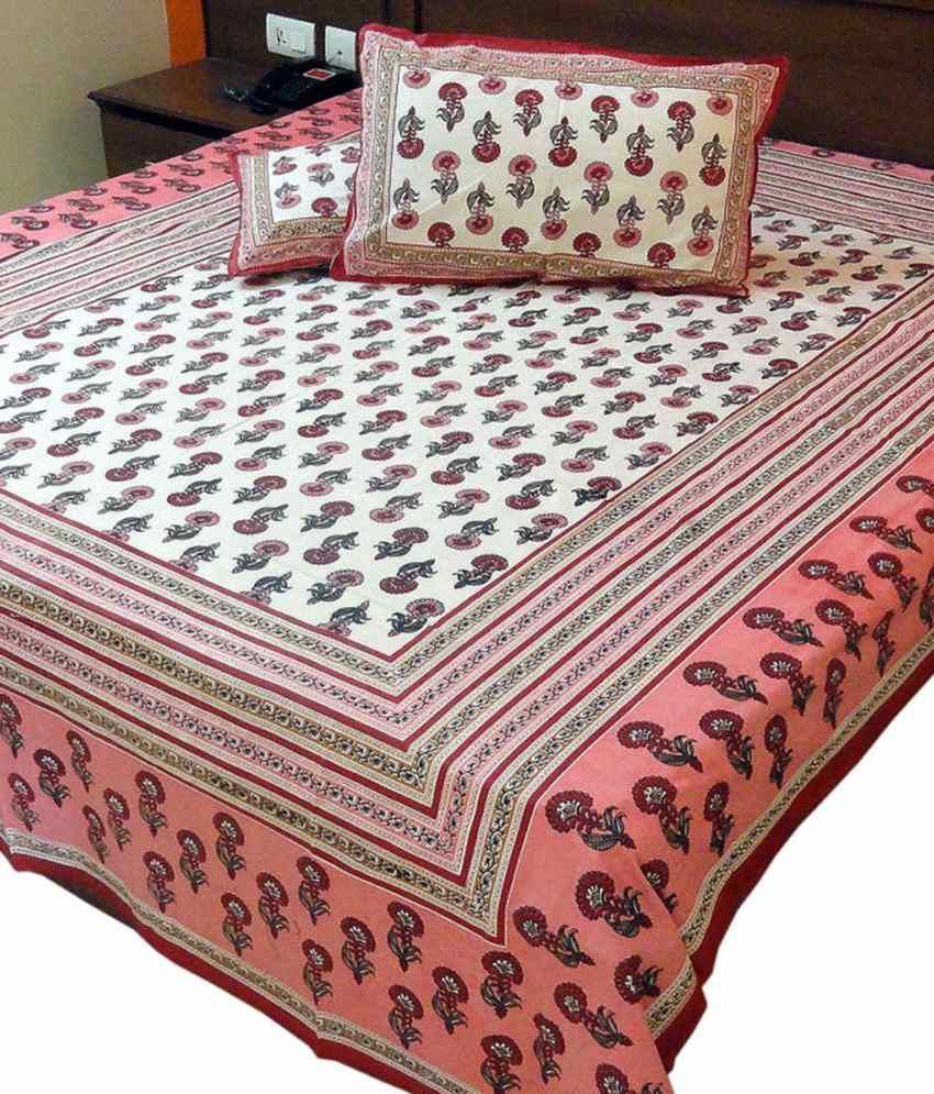 Jaipur Raga Jaipuri Block Print Cotton Double Bed Sheet Buy Jaipur