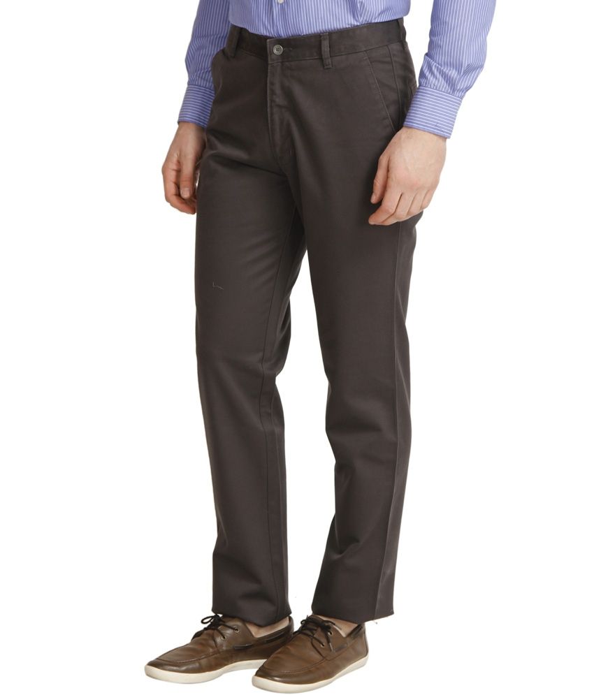 Buy Cantabil Brown Cotton Casuals 