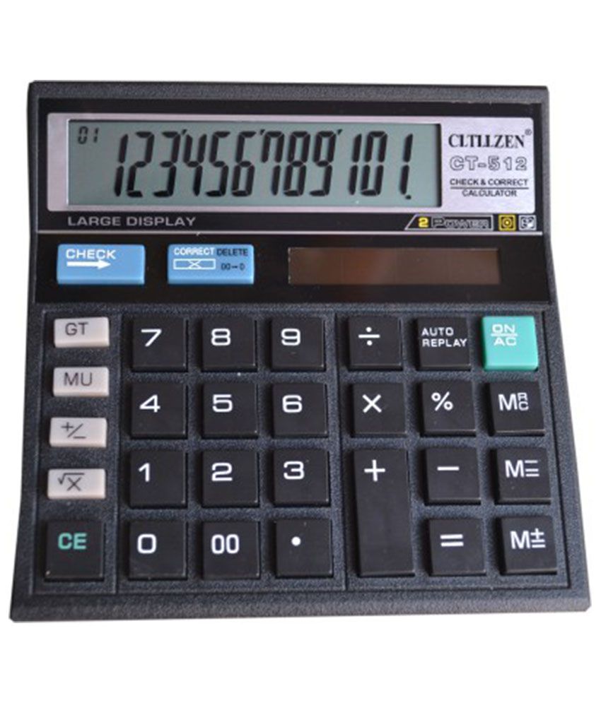     			Cltllzen Ct-512 Basic Black Calculator (12 Digit)