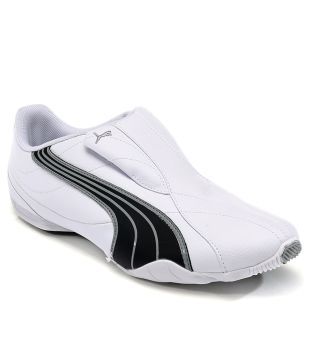 Puma Tergament White Black Sports Shoes 