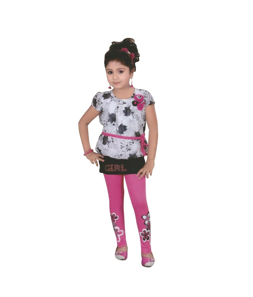 First Baby Purple Cotton Kids Wear Top With Leggings Buy First Baby