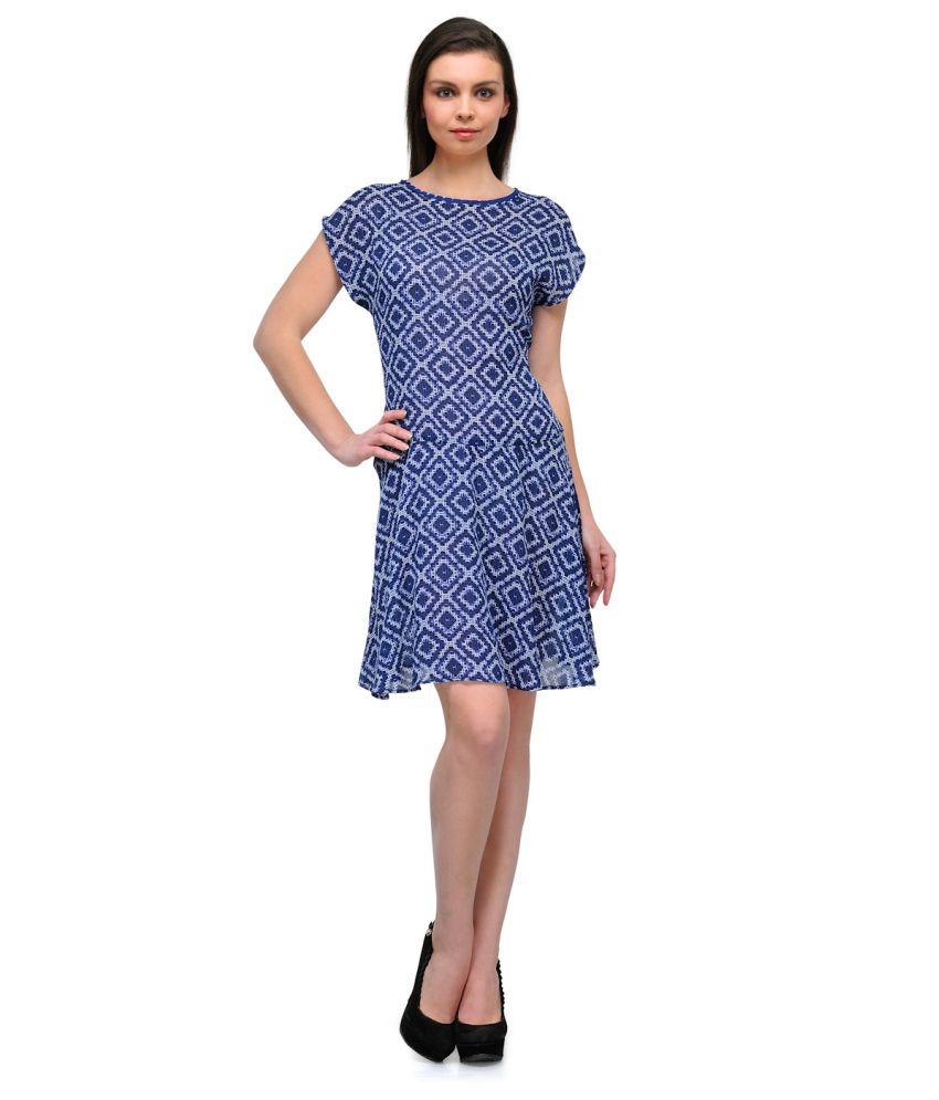 Aardee Blue Polyester Dresses - Buy Aardee Blue Polyester Dresses ...