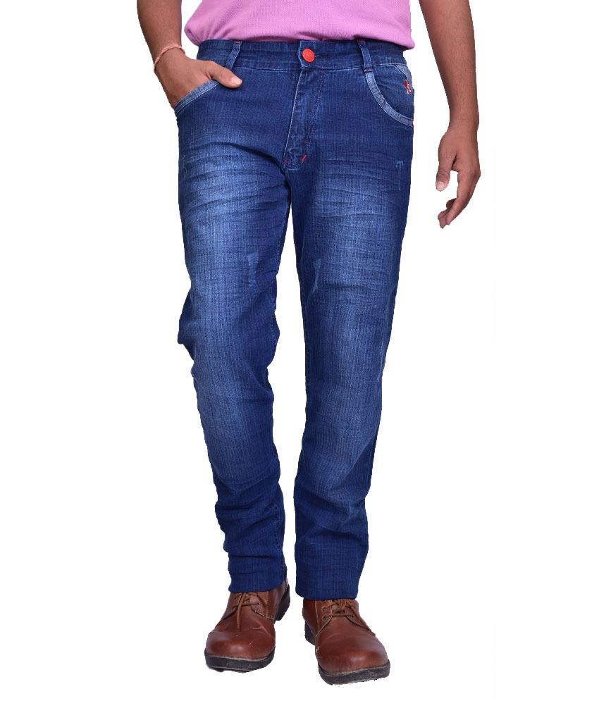 British Terminal Blue Cotton Skinny Jeans for Men - Buy British ...