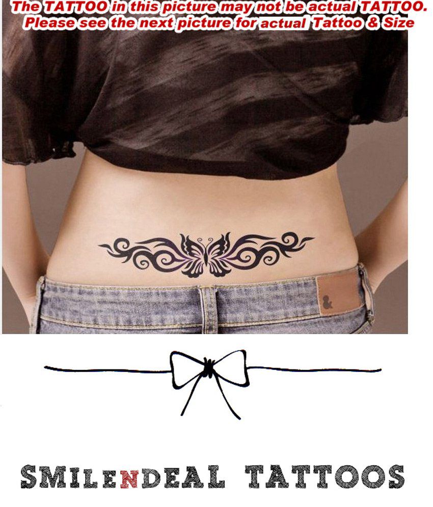 Smilendeal Removeable Temp Body Tattoo Bow Tattoo Buy Smilendeal
