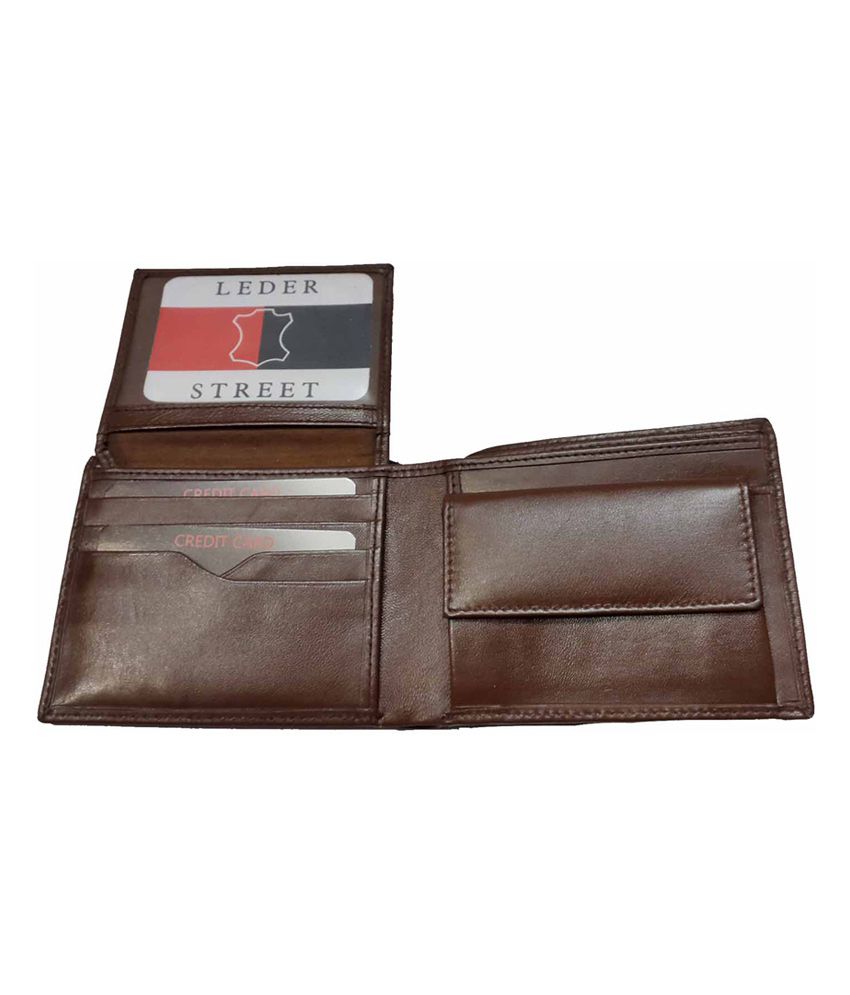 Leder Street Leather Men Wallet - Brown: Buy Online at Low Price in India - Snapdeal