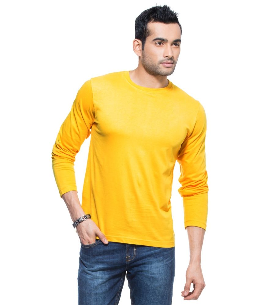 yellow full sleeves t shirt