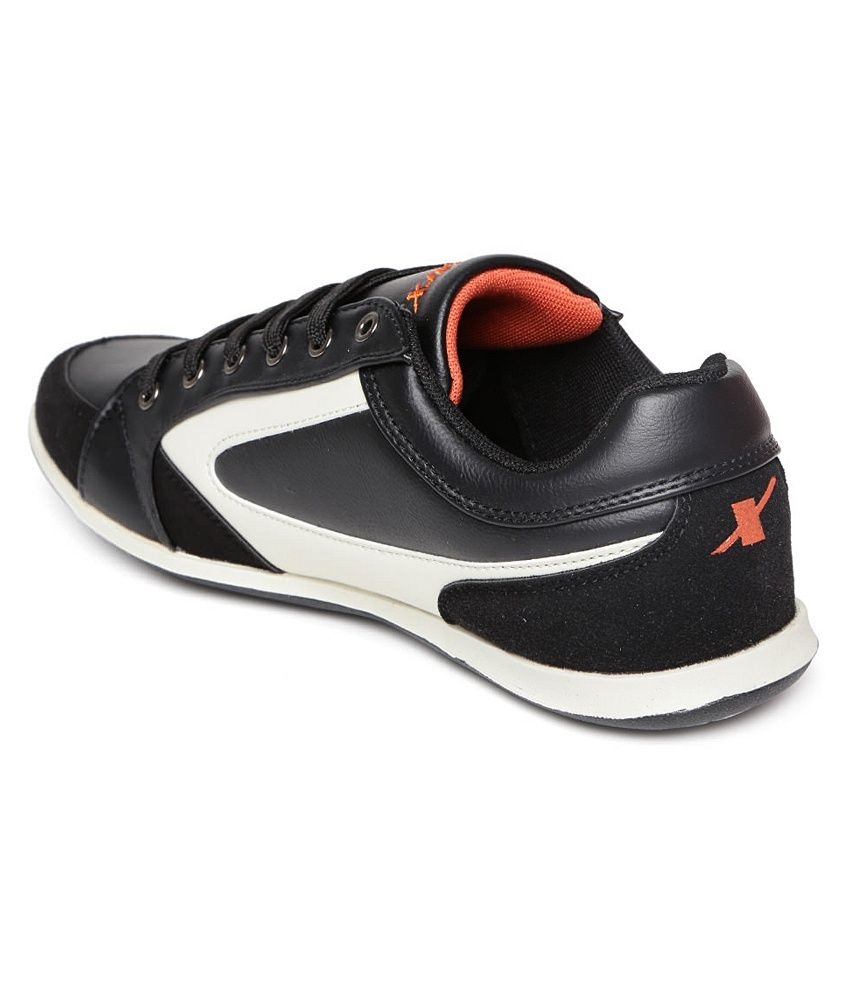 sparx men's black & white sneakers sm 323