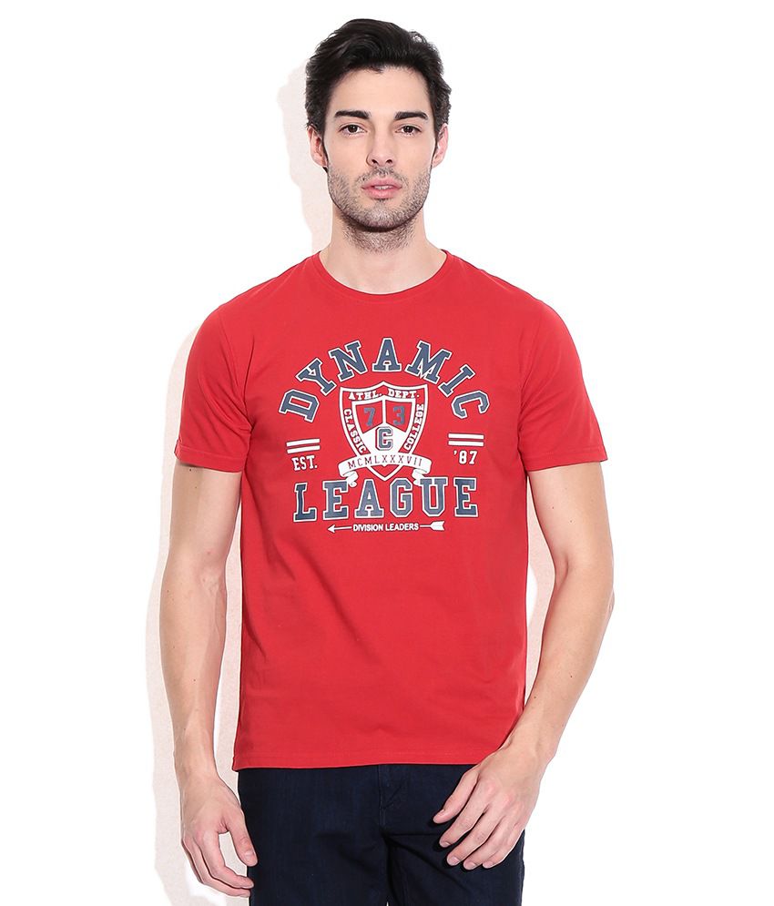 Bossini Red Cotton Round Neck T-shirt - Buy Bossini Red Cotton Round ...