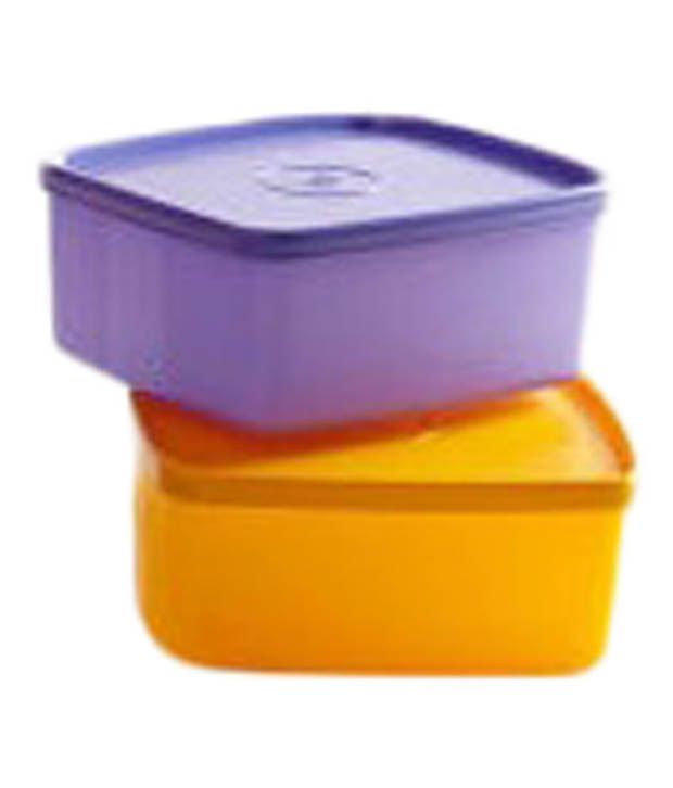 Tupperware Small Square Storage Container-450 Ml(set Of 2): Buy Online 