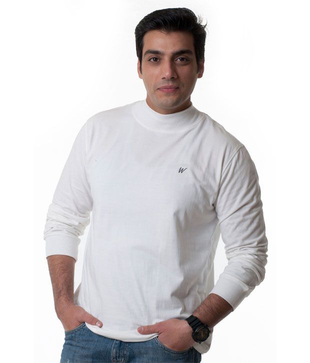 Download Wallwest Off White Mock Neck T-shirt - Buy Wallwest Off ...
