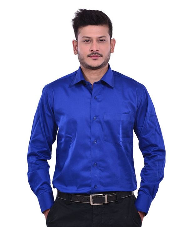 royal blue formal blouse