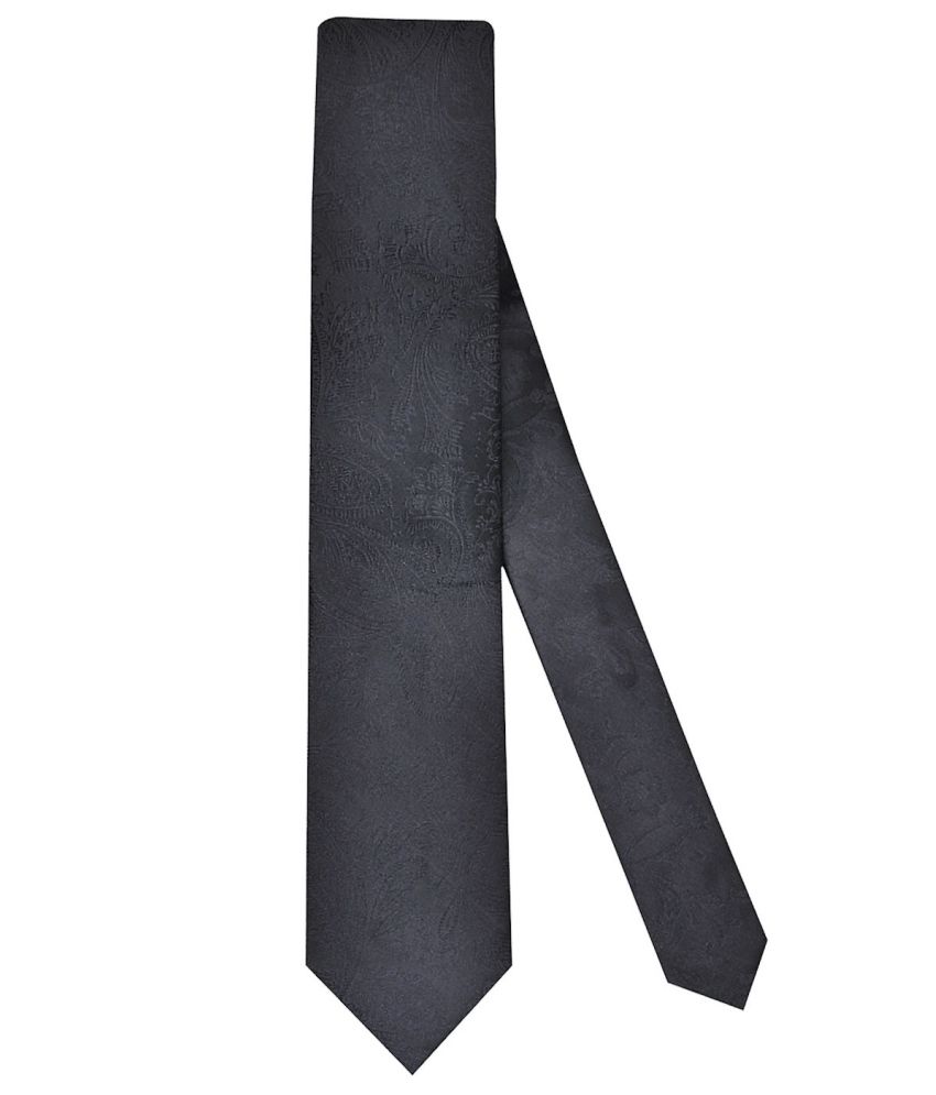 Tiekart Black Woven Silk Men's Broad Necktie: Buy Online at Low Price ...