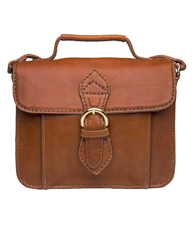 hidesign tan leather bag