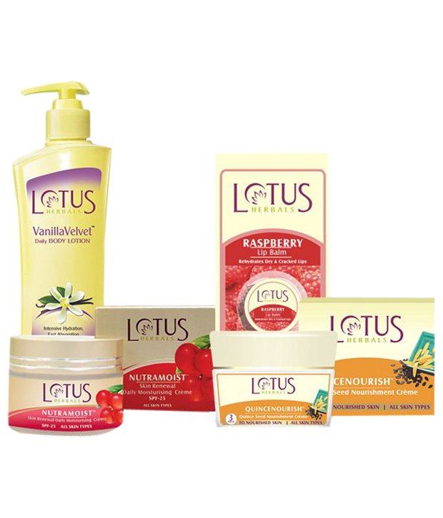 Lotus Herbals Combo Of Moisturising Cream 50 g, Raspberry Lip Balm 5g ...