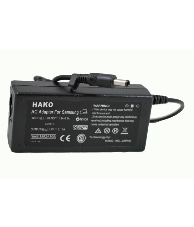     			Hako New 60w Battery Charger 19v 3.16a Power Adapter For Samsung Cpa09-004a With Free Power Cord