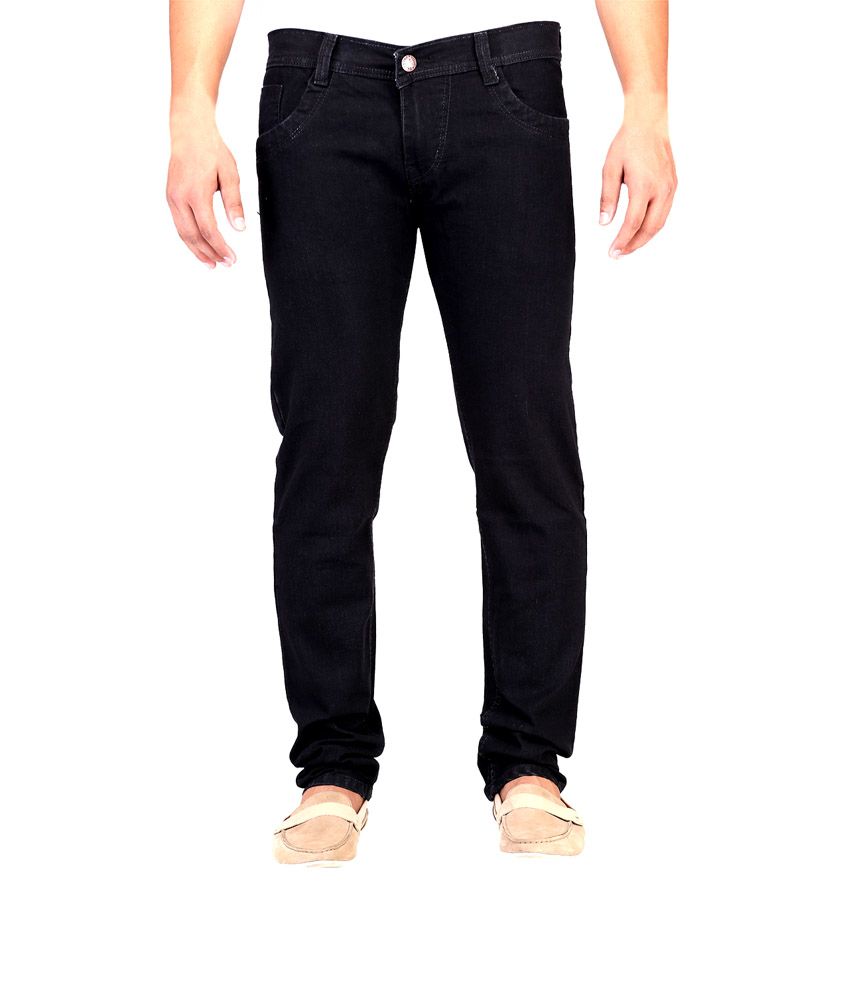 black cotton jeans mens