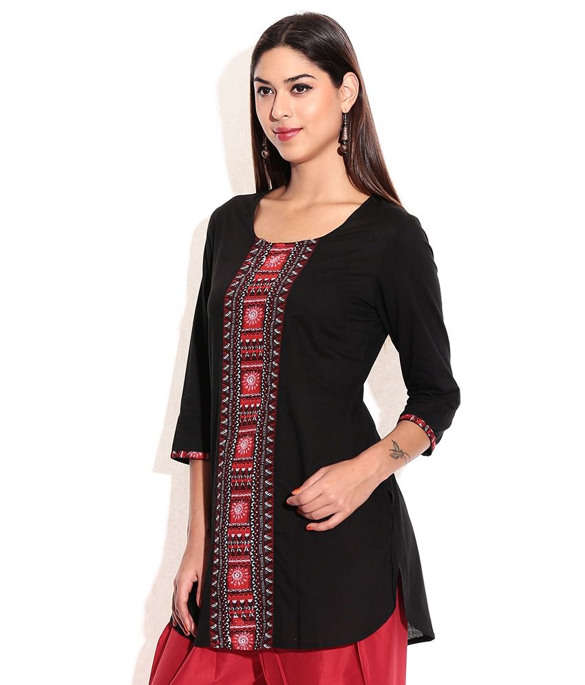 Melange Black Kurti - Buy Melange Black Kurti Online at Best Prices in ...