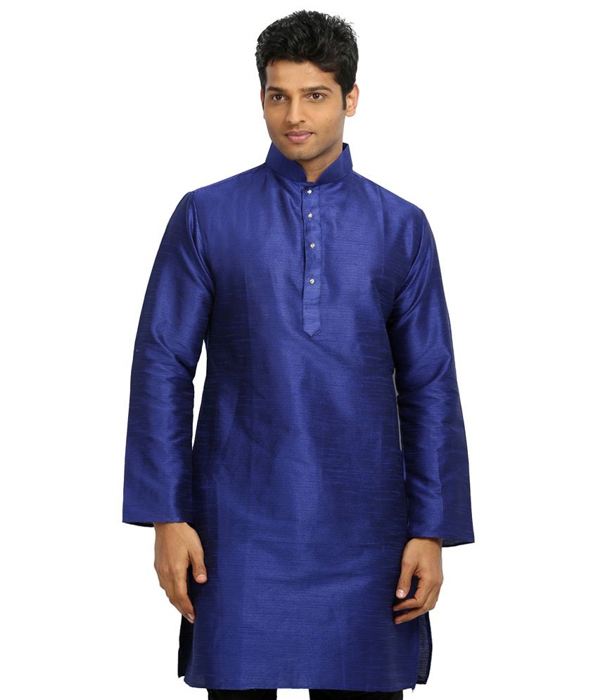 Runako Violet Indigo Pathani Kurta - Buy Runako Violet Indigo Pathani