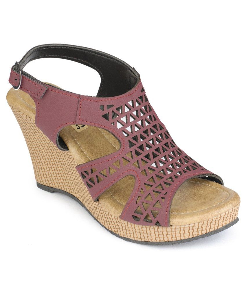 maroon dress sandals