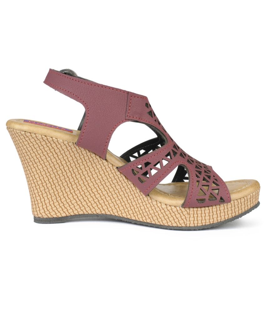 maroon dress sandals