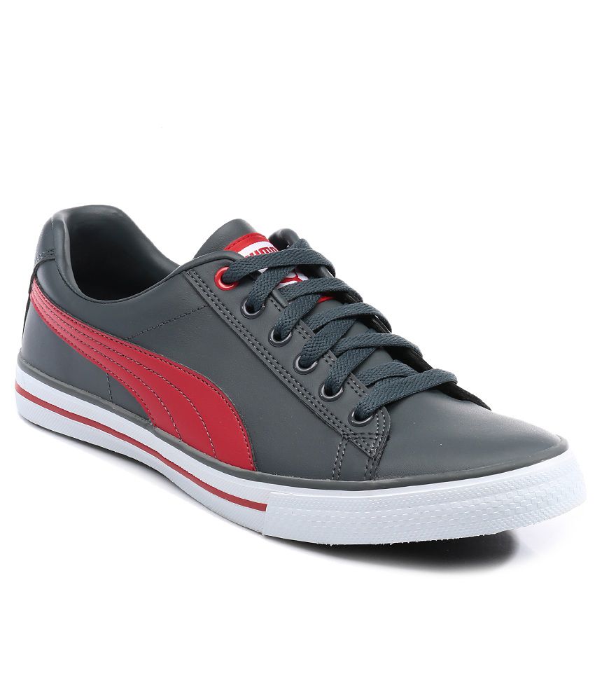 Puma Salz Ii Dp Gray \u0026 Red Casual Shoes 
