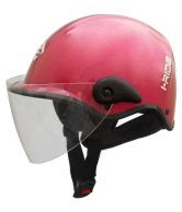Saviour i-Ride - Open Face Novelty Helmets - Pink with Clear Visor (Large - 580mm)