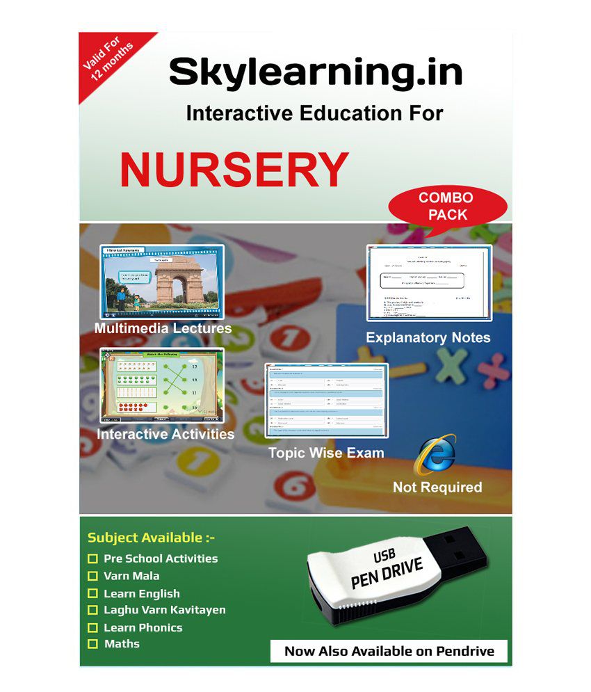     			SKYLearning Interactive Education for Nursery Pen Drive Combo Pack Pen Drive