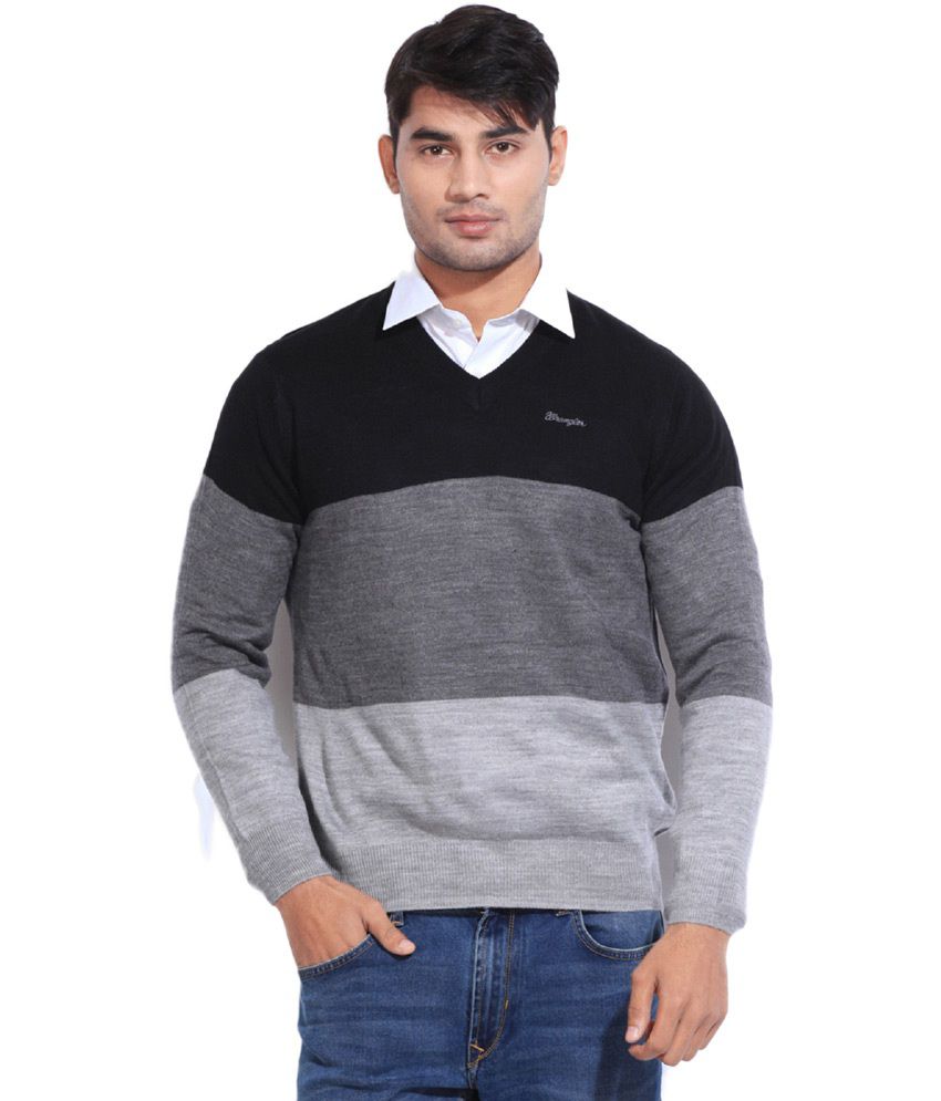 Wrangler Multicolor Woollen V-neck Full Sleeves Sweater For Men - Buy  Wrangler Multicolor Woollen V-neck Full Sleeves Sweater For Men Online at  Best Prices in India on Snapdeal