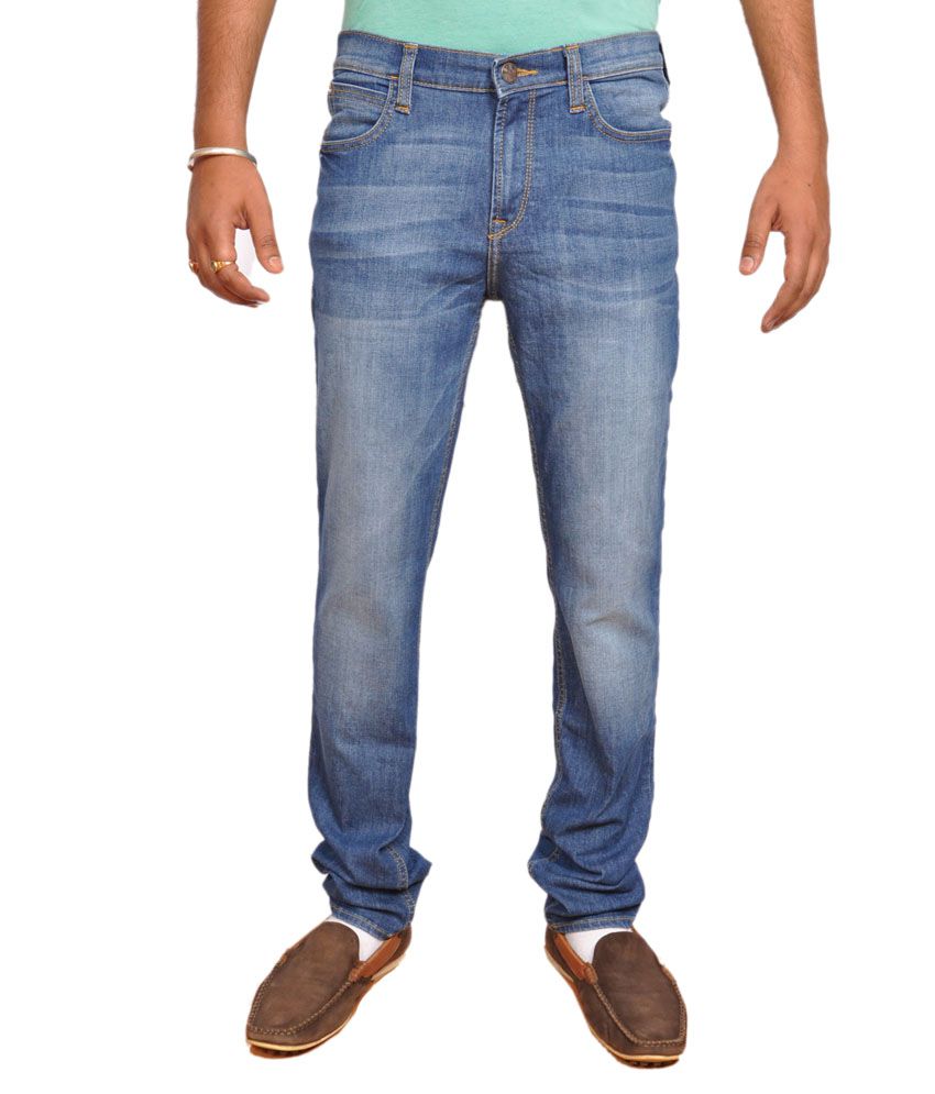 Lee Slim Fit Lycra Washed Jeans Light Blue Color For Men - Buy Lee Slim ...